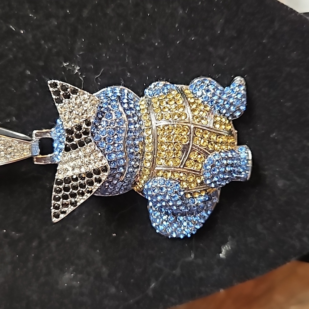 SQUIRTLE Turtle Cartoon bling Jewelry Necklace statement piece - Picture 4 of 4